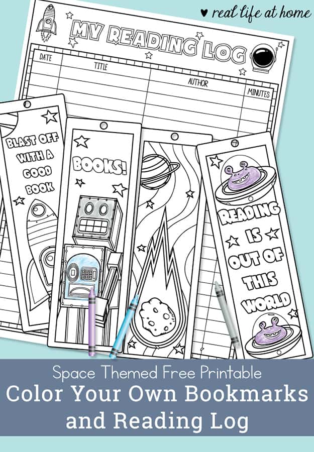 Free printable color your own flower bookmarks set