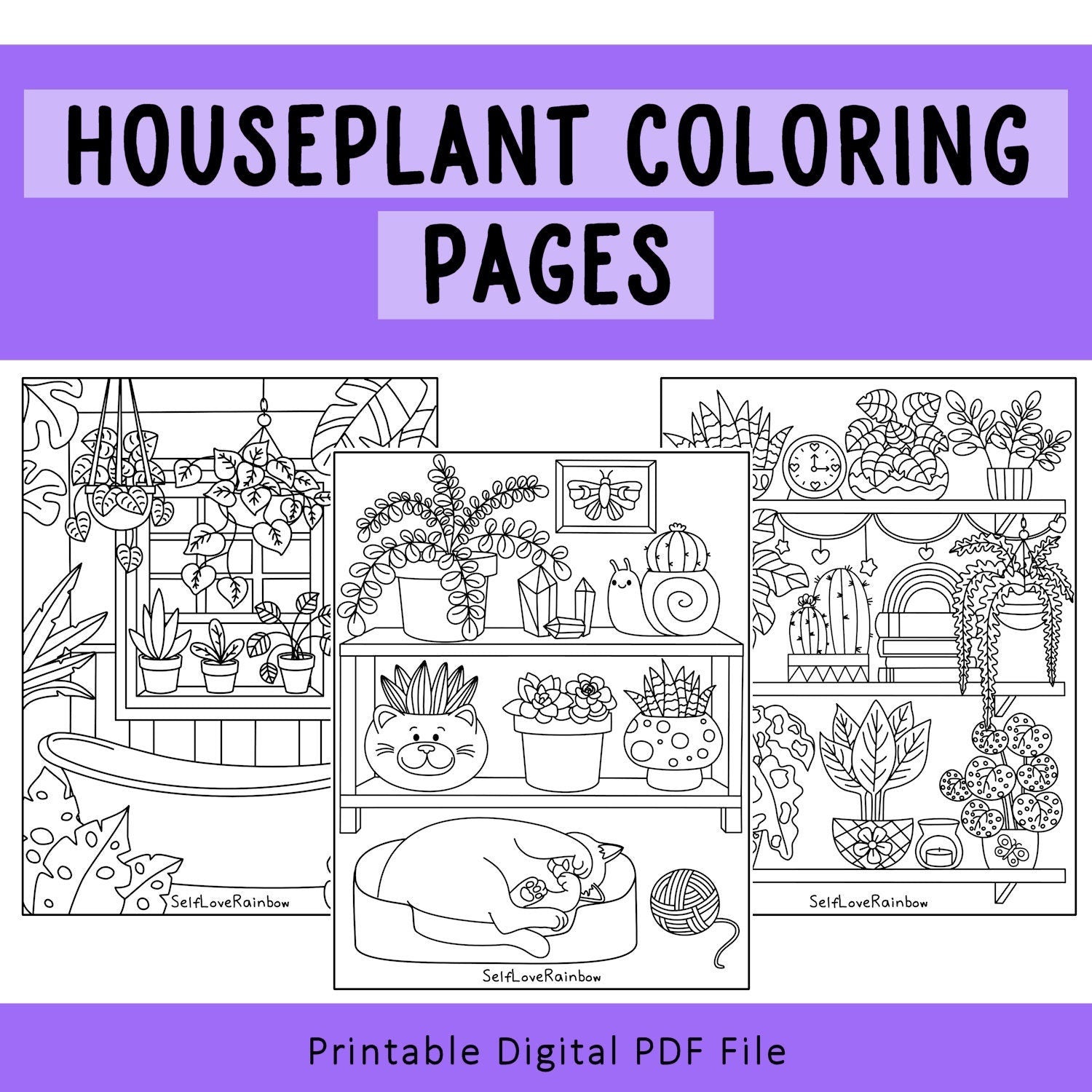 House plant coloring pages â