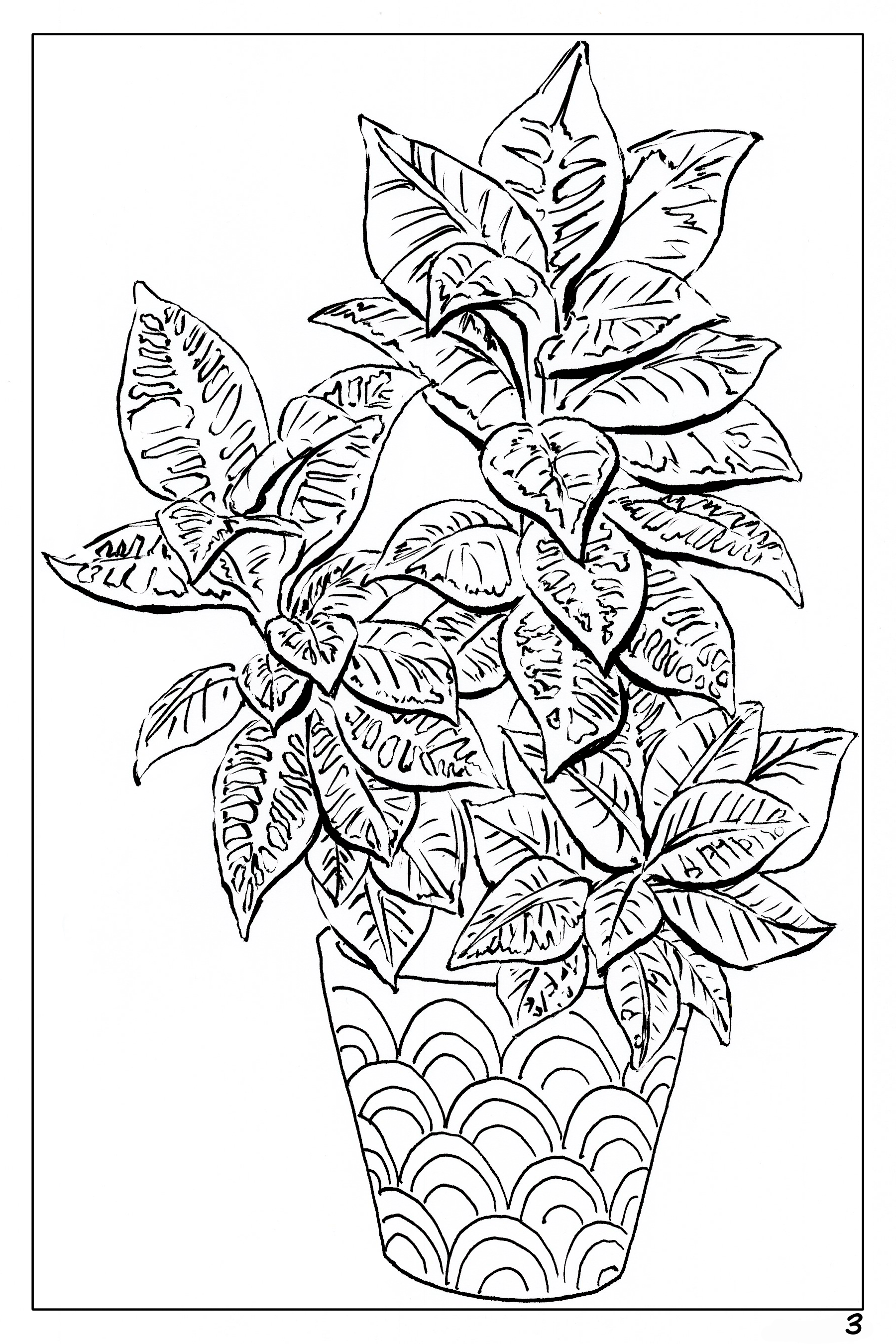 Plants and flowers themed watercolor coloring book â wondering watercolor