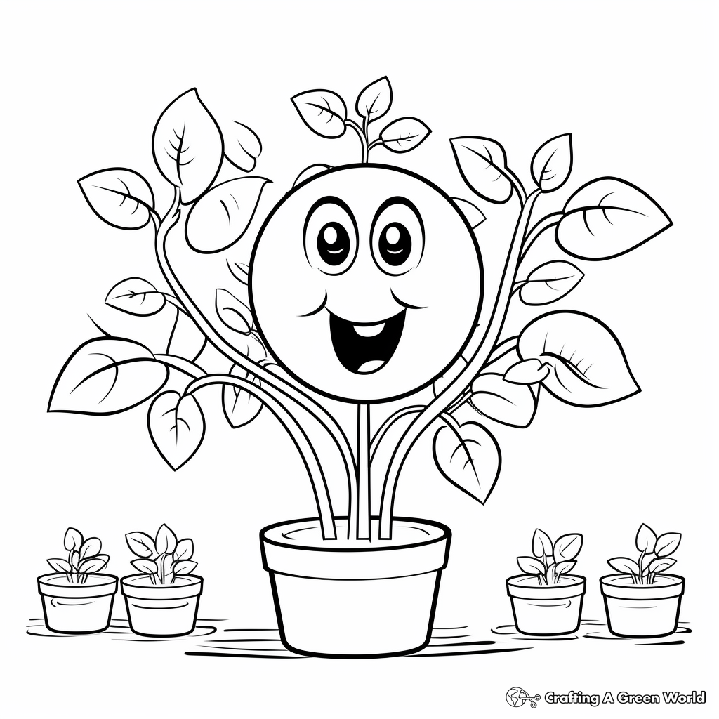 Vegetable garden coloring pages