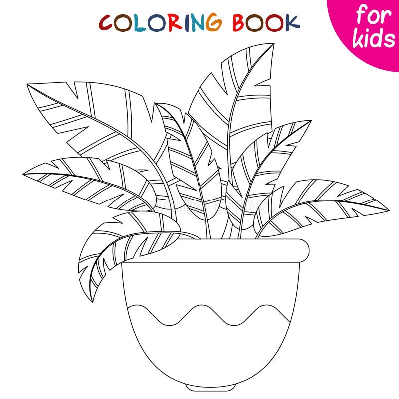 Coloring flower pot stock illustrations â coloring flower pot stock illustrations vectors clipart