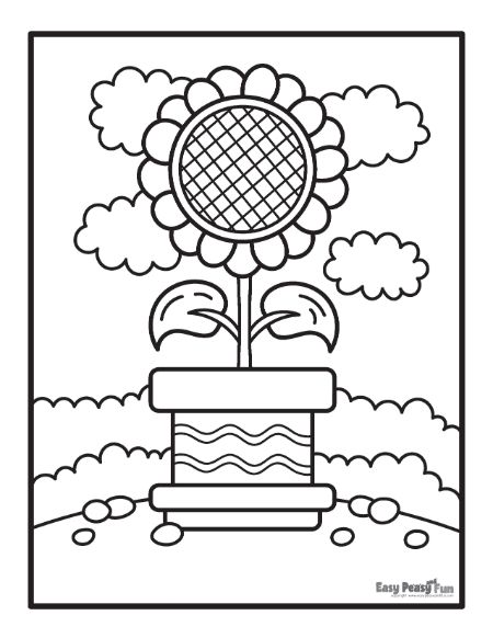 Printable sunflower coloring pages â sheets