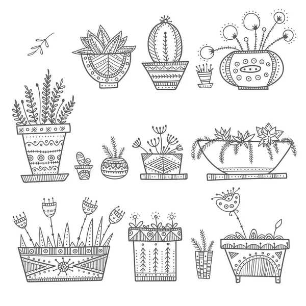 House plants set stock vector by samiola