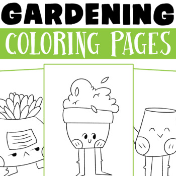 Gardening coloring pages planting coloring sheet activity for kids