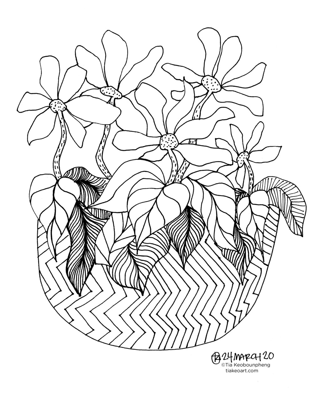 Quarantine coloring sheet march â tiakeoart
