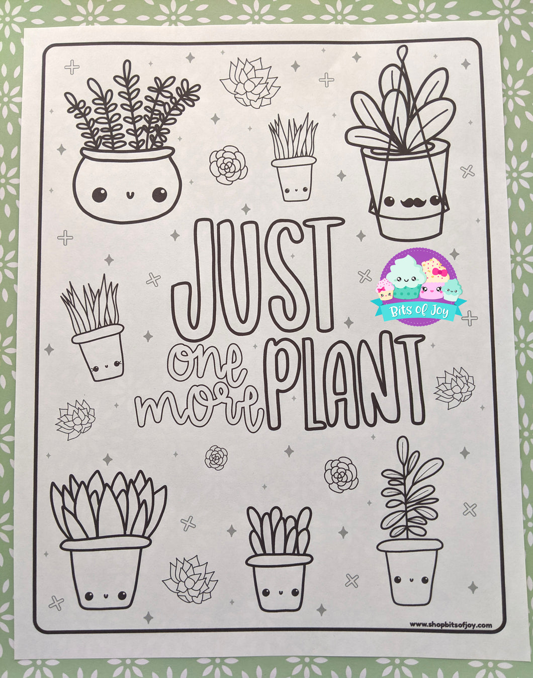 Just one more plant coloring sheet â bits of joy