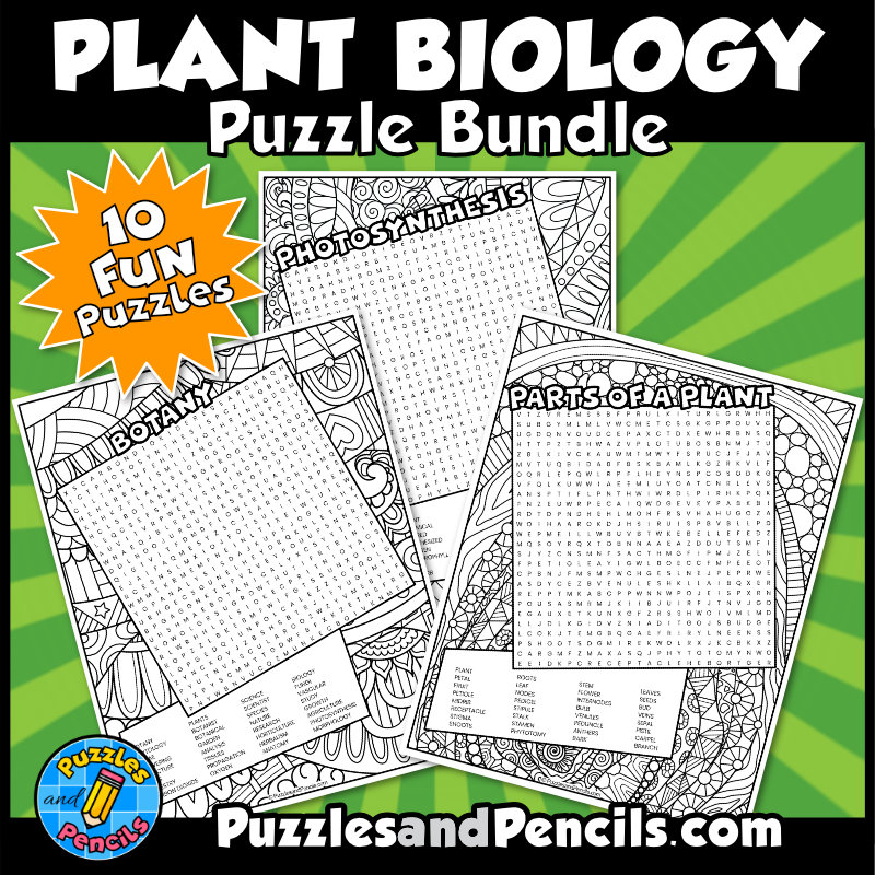 Plant biology word search puzzle activity page bundle wordsearch puzzles made by teachers