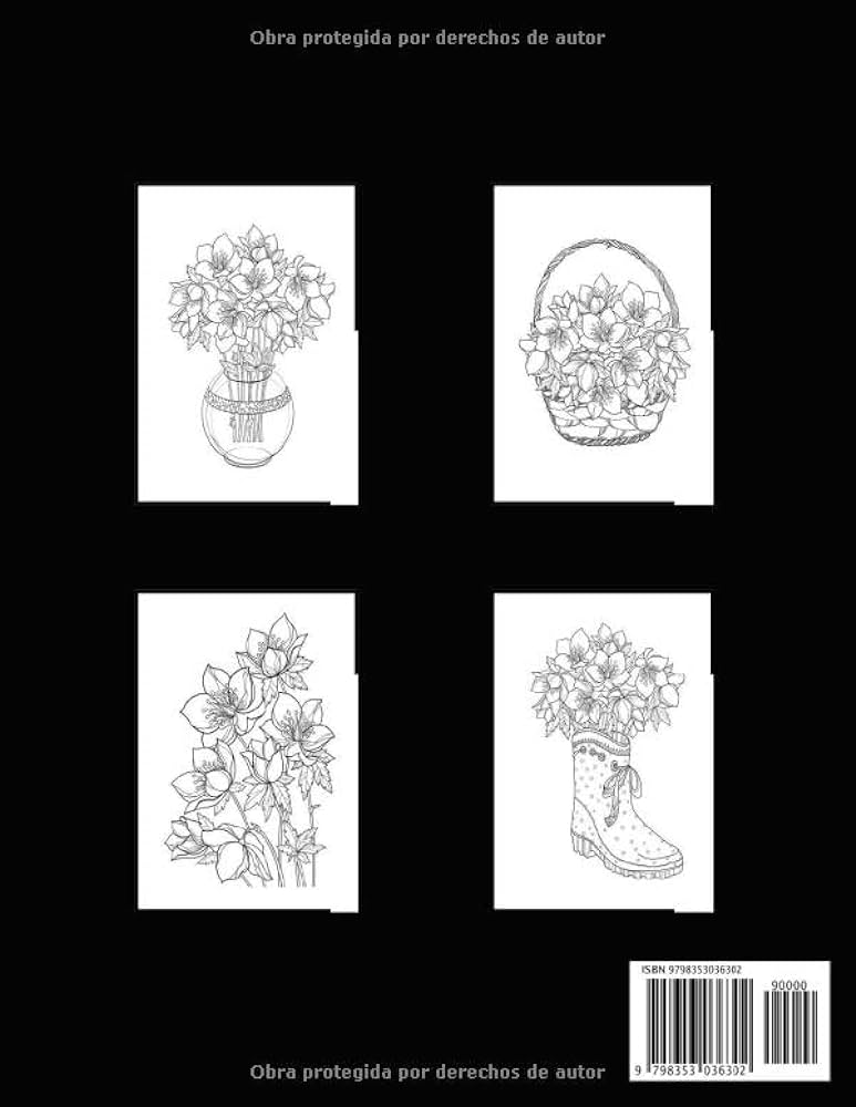 Hermoso flores libro de colorear flores fãciles pãginas para colorear para adultos flores impresionantes y hermosas pãgina para colorear plantas flores aliviar spanish edition coloring hand books
