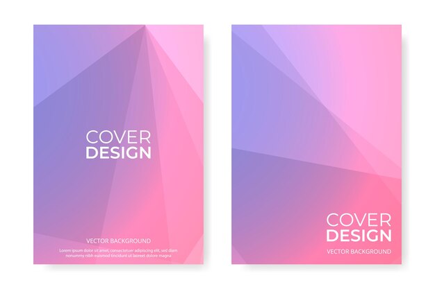 Diseão de portada vectorial plantilla de folleto de color pastel rosa y pãºrpura en diseão de volante de tamaão a orientaciãn vertical negocio abstracto moderno portada de formato a plantillas de diseão
