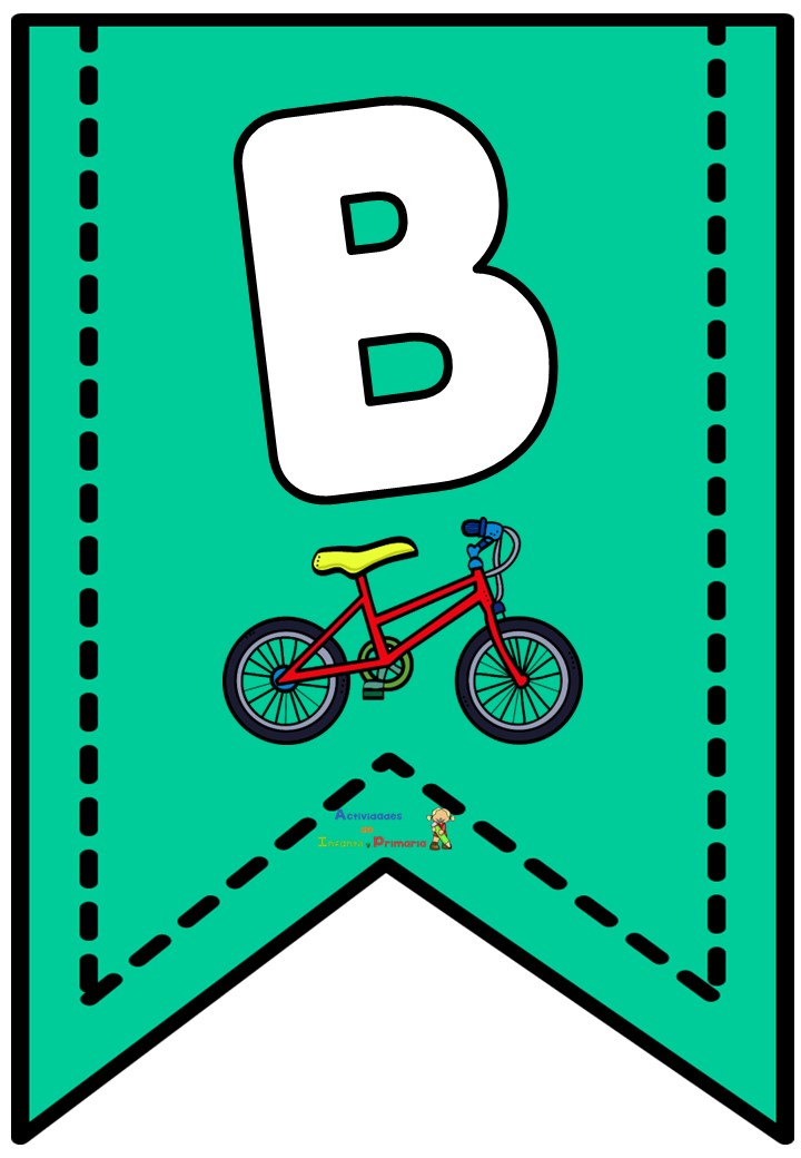 Bonitos banderin todas las letras del abecedario para decorar tu clase