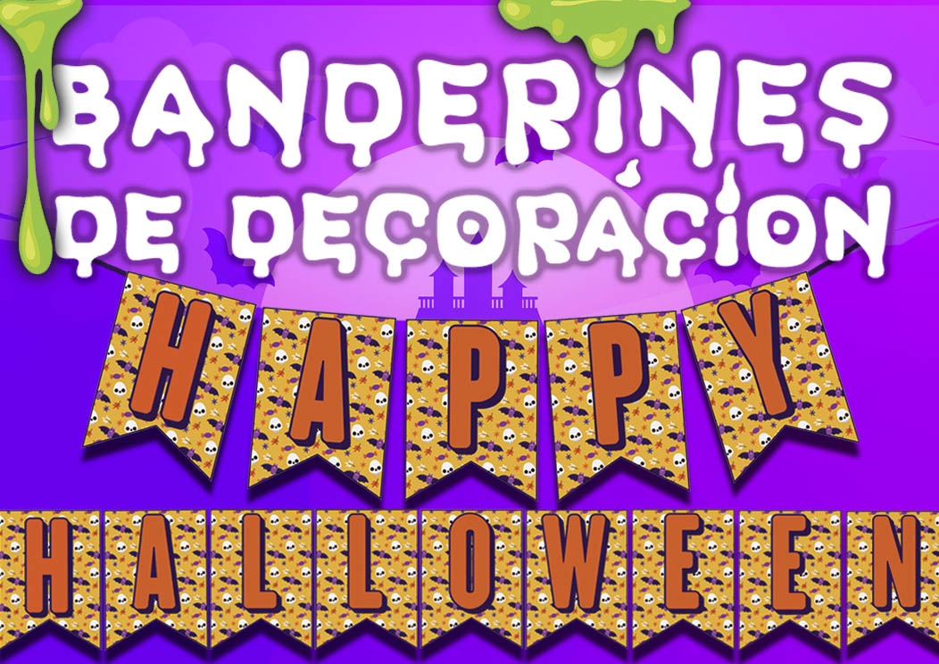 Banderines de happy halloween