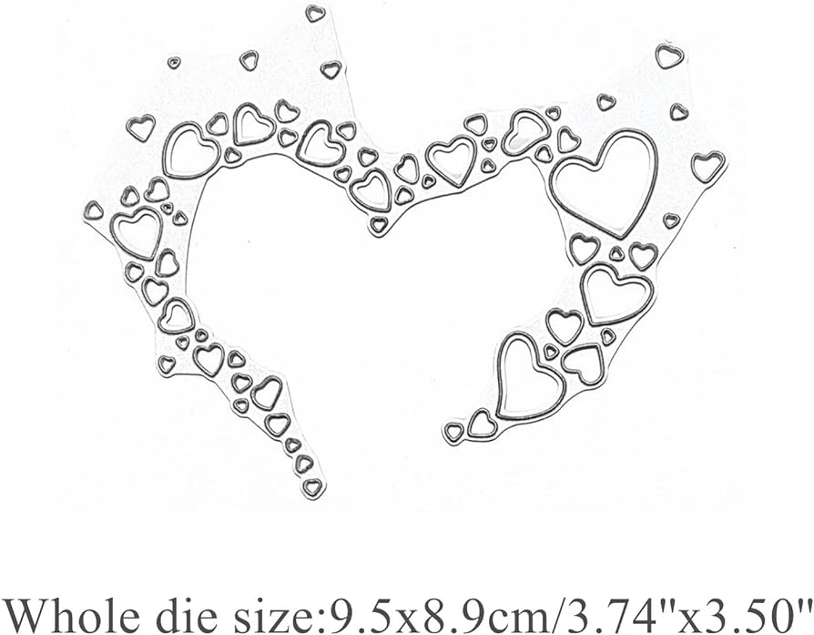 Corazones huecos de metal troquelados tira en forma de corazãn de amor plantillas de corte de boda manualidades tarjetas cortes para hacer tarjetas fotos troqueles de papel decorativo ãlbumes de recortes