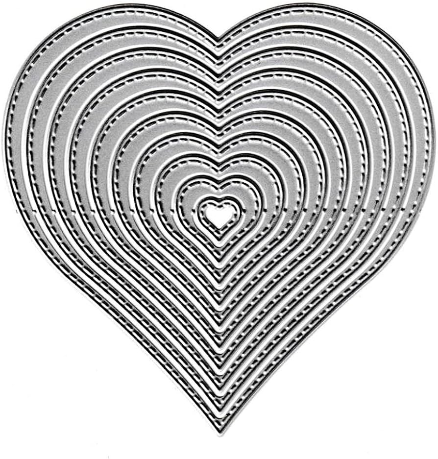 Troqueles de corte de corazãn de amor corazones de amor para el dãa de san valentãn plantillas de metal en relieve para tarjetas de ãlbumes de recortes y manualidades ãlbum de