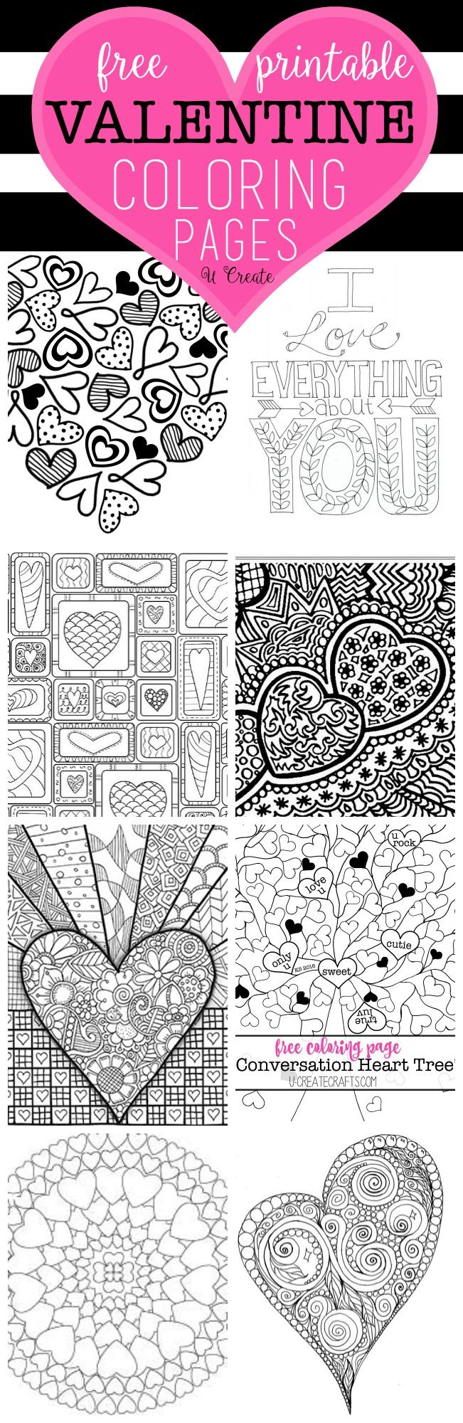 Free valentine coloring pages