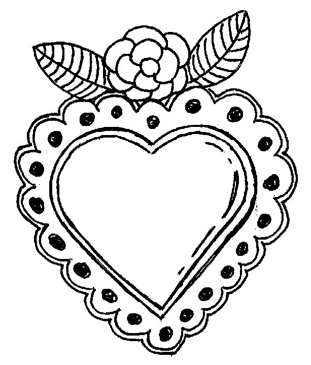 Corazones mexicanos plantillas y dibujos