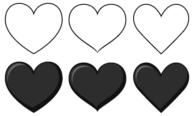 Vector e ilustracion de plantilla corazon imprimir para dcargar gratis
