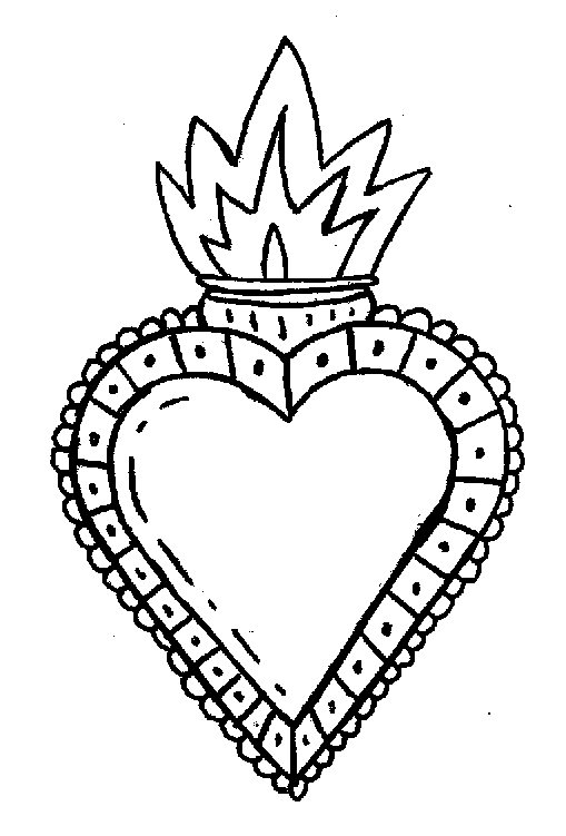 Corazones mexicanos plantillas y dibujos