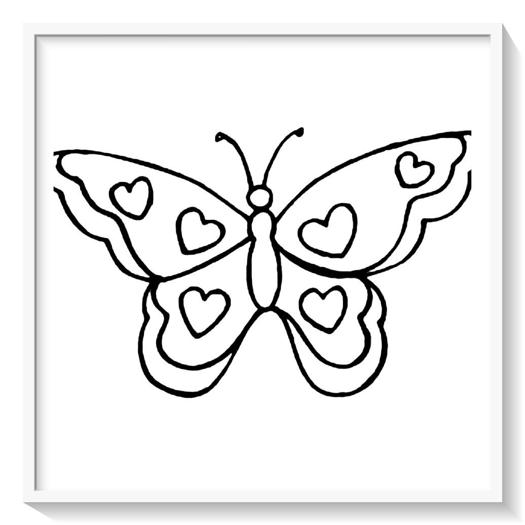Los mãs lindos dibujos de mariposas para colorear y pintar a todo color imãgen prontas paraâ butterfly coloring page butterfly printable heart coloring pag