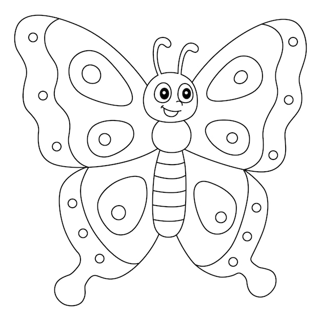 Una linda y divertida pãgina para colorear de un animal de granja de mariposas proporciona horas de diversiãn para colorear para los niãos para colorear ta pãgina muy fãcil adecuado para