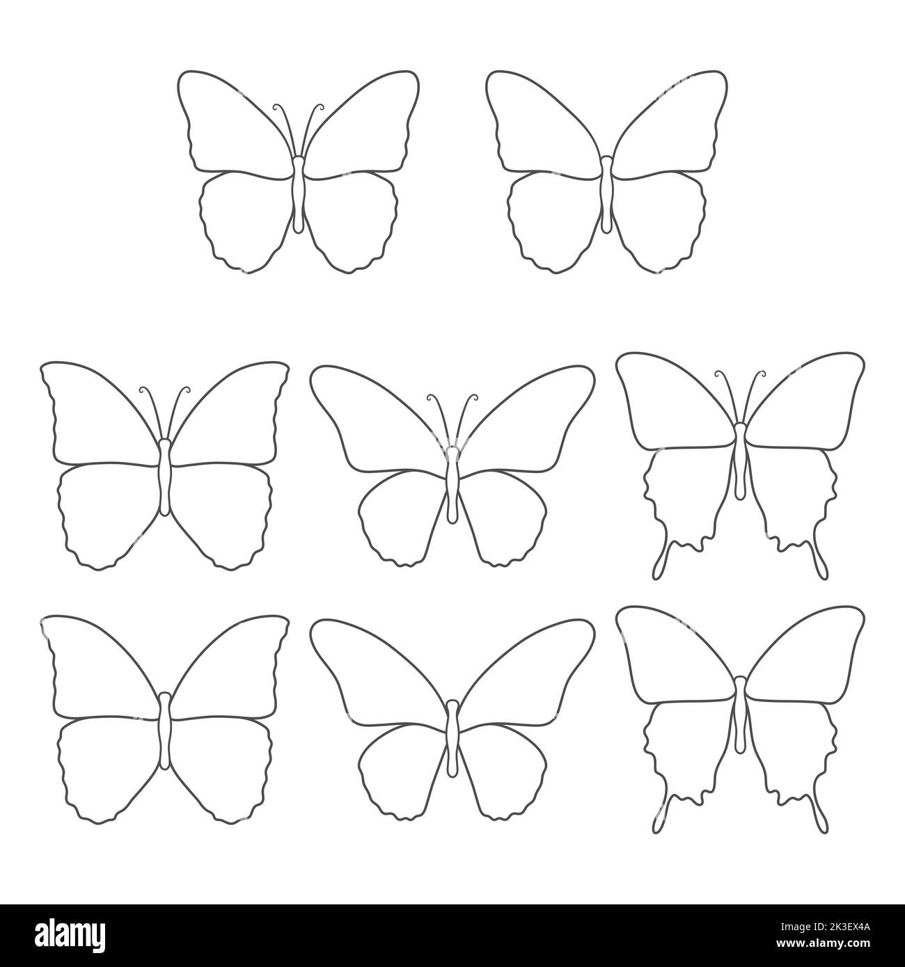 Mariposas para imprimir imãgen recortadas de stock