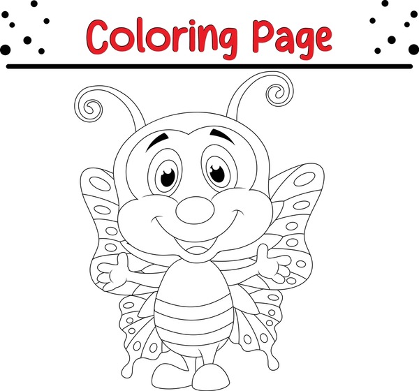 Imãgenes fotos de stock objetos en d y vectores sobre butterfly coloring pages for kids