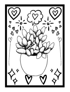 Plants flowers coloring pages gardening house plants printable coloring pdf