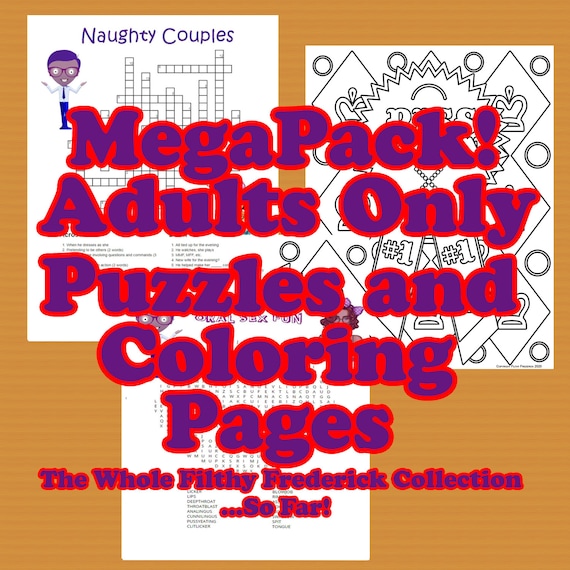 Page megapack of dirty word searches naughty crossword puzzles and swearing coloring pages for adults only party games college party