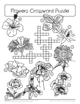 Flowers sketch crossword simple crossword puzzles daily crossword puzzle pri