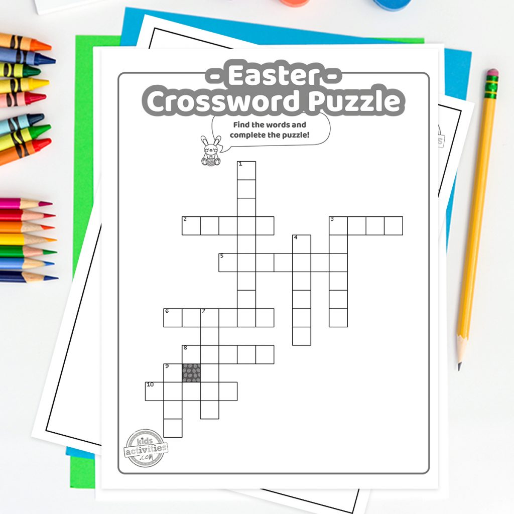 Easy easter crossword puzzle for kids kids activities blog
