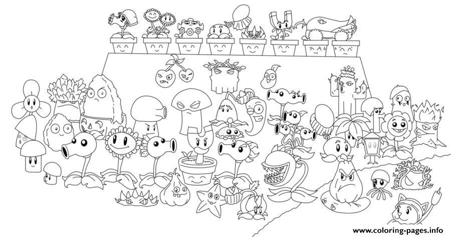 Plants zombies coloring pages chomper pvz all line plant zombie coloring pages cute coloring pages