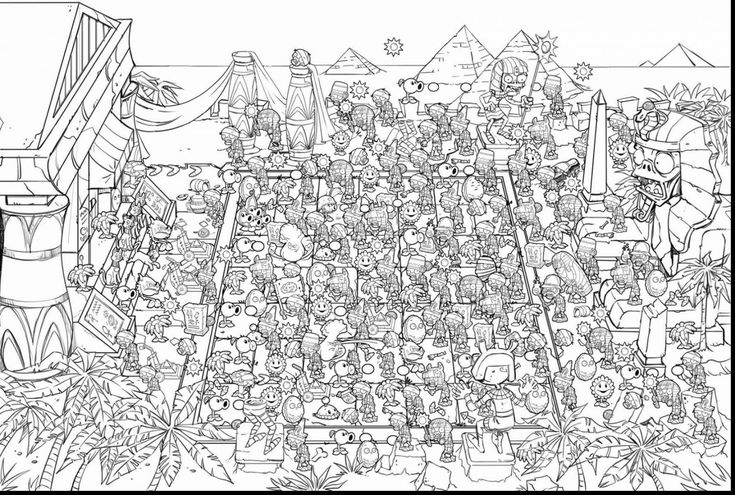 Wonderful picture of plants vs zombies coloring pages