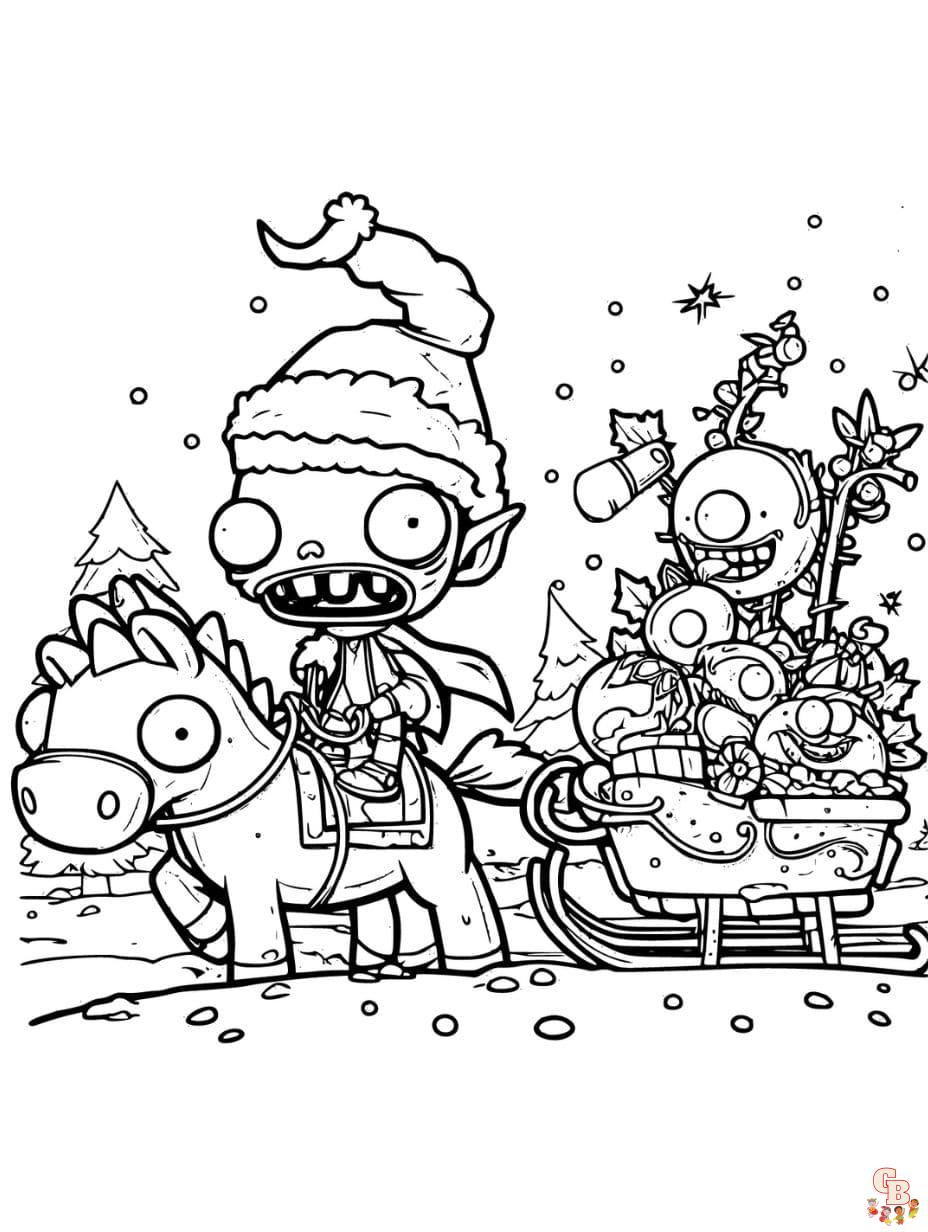 Plants vs zombies coloring pages free printable