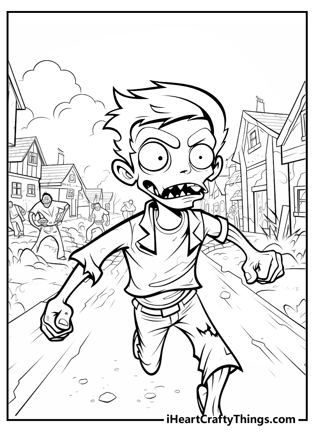 Zombie coloring pages free printables