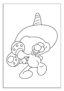 Discover diddl the unique white jumping mouse with big ears coloring pages