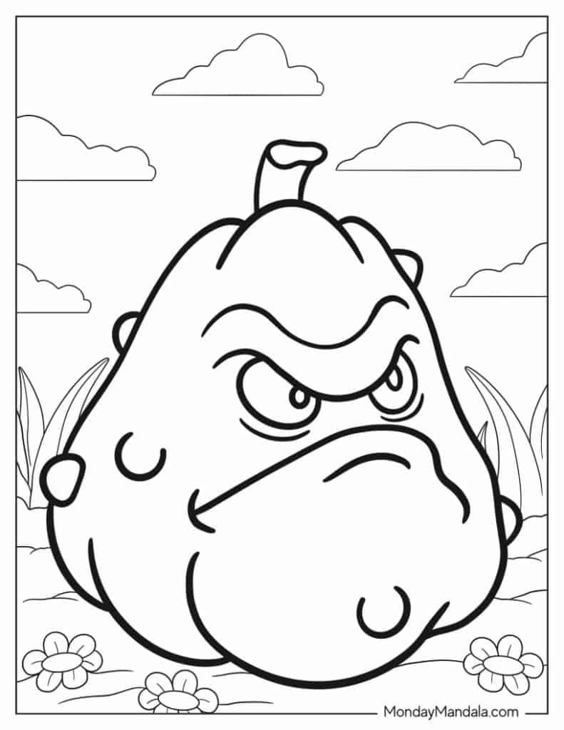 Plant vs zombies coloring pages free pdf printables