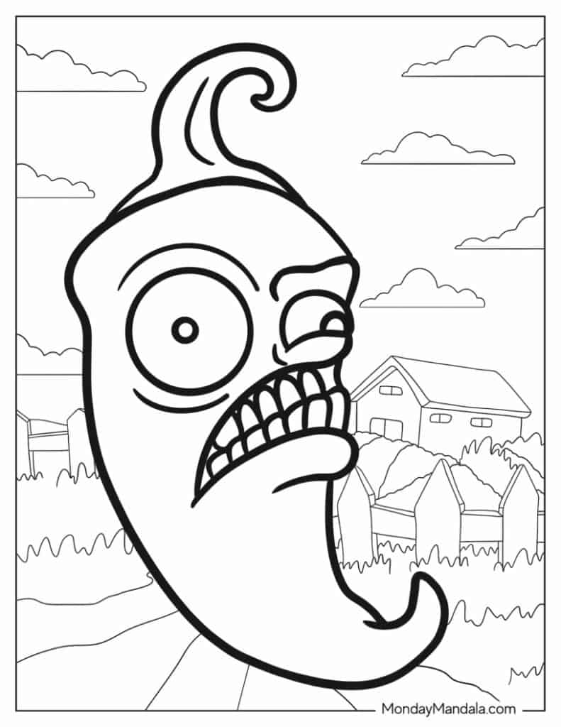Plant vs zombies coloring pages free pdf printables