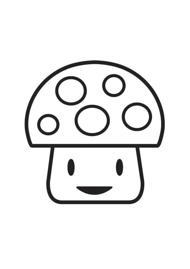 Coloring page mushroom character