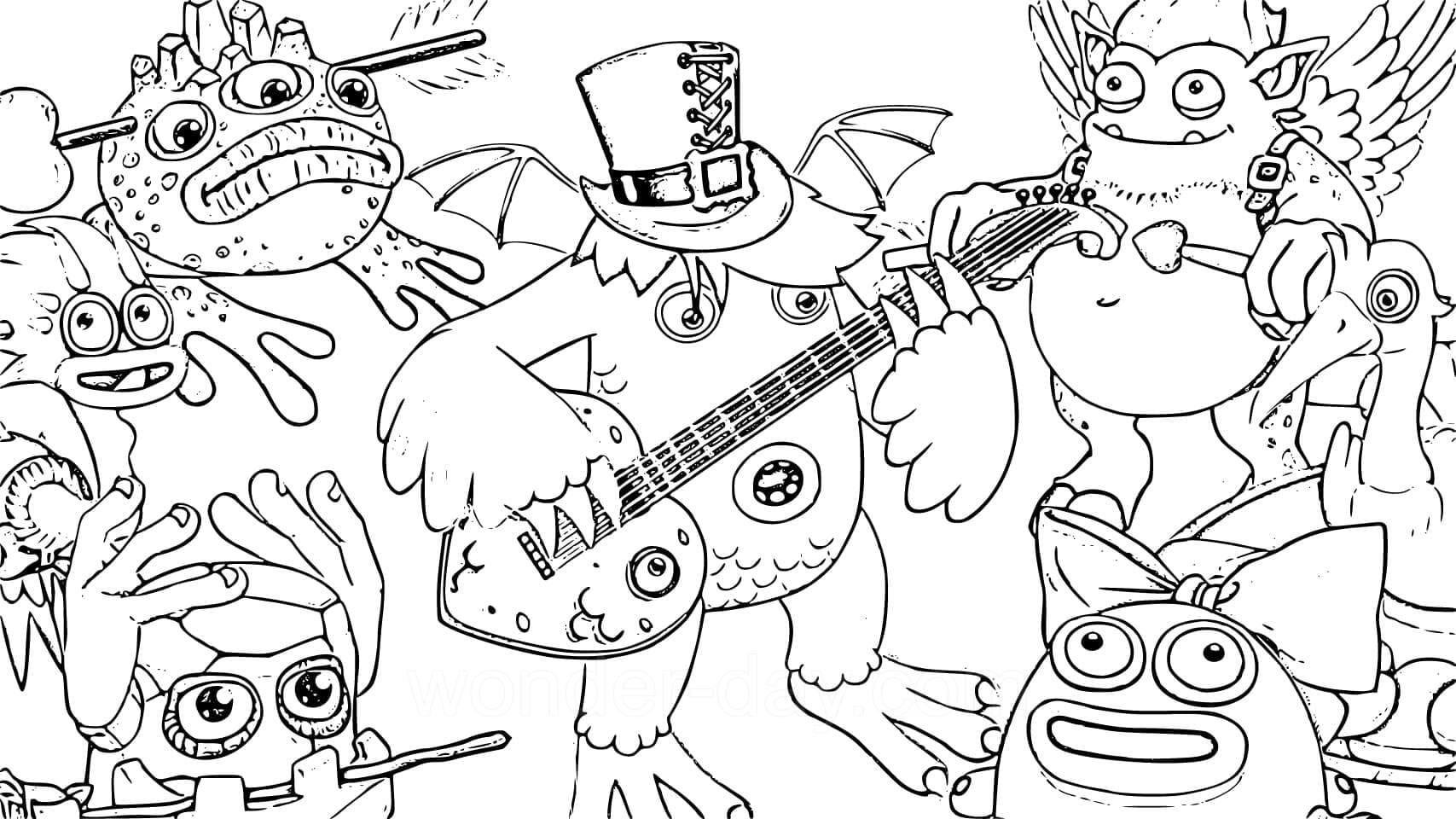 Printable my singing monsters coloring page