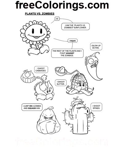 Plants vs zombies â free printable loring pages loring pages love loring pages plants vs zombies