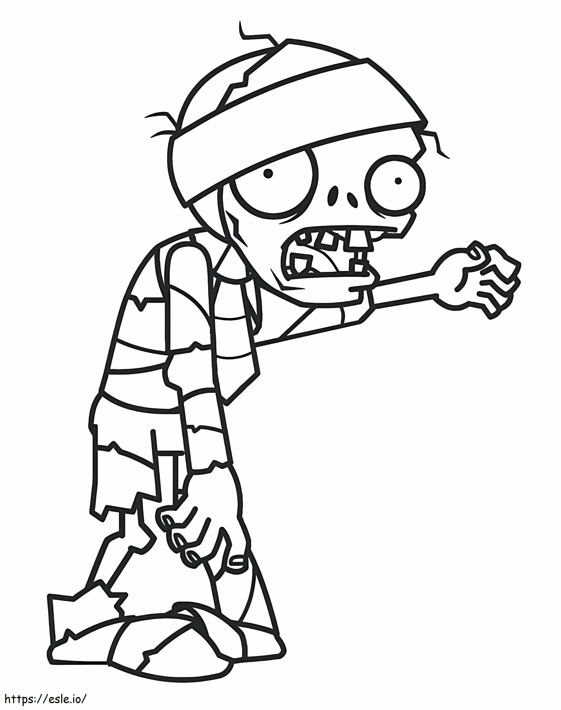 Plant zombies vs zombies coloring page