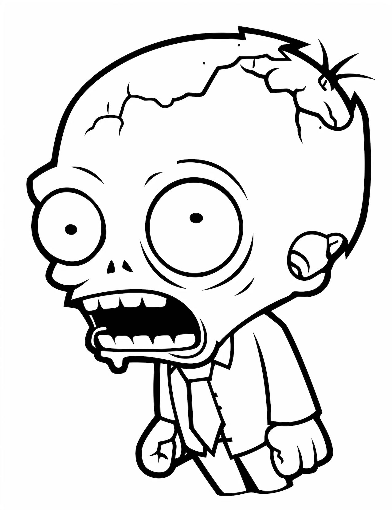 Captivating zombie coloring pages for kids and adults