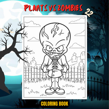 Plants vs zombies coloring pages bring the battle to life with color
