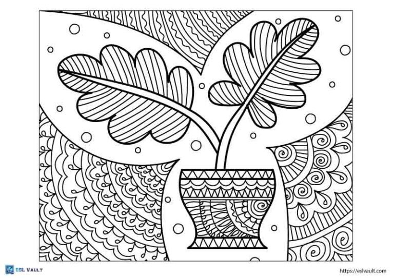 Free printable plant coloring pages