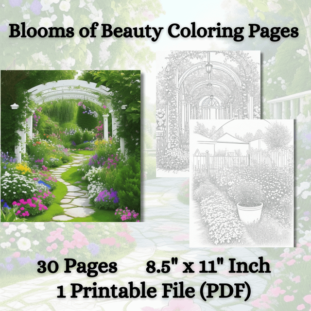 Blossoming gardens printable coloring pages uenchantedwonders
