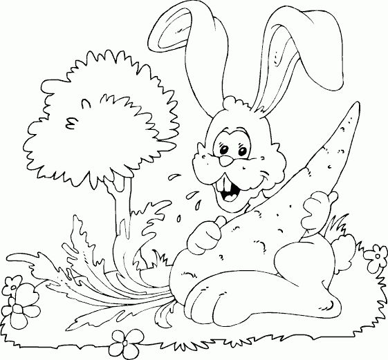 Rabbit big carrot coloring page animal coloring pages coloring pages free kids coloring pages