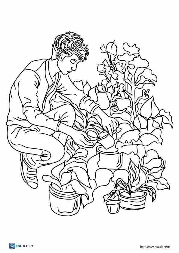 Free printable plant coloring pages