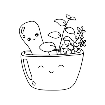 Premium vector medicine theme coloring book page for kids