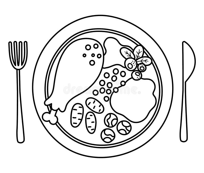 Fork knife coloring stock illustrations â fork knife coloring stock illustrations vectors clipart