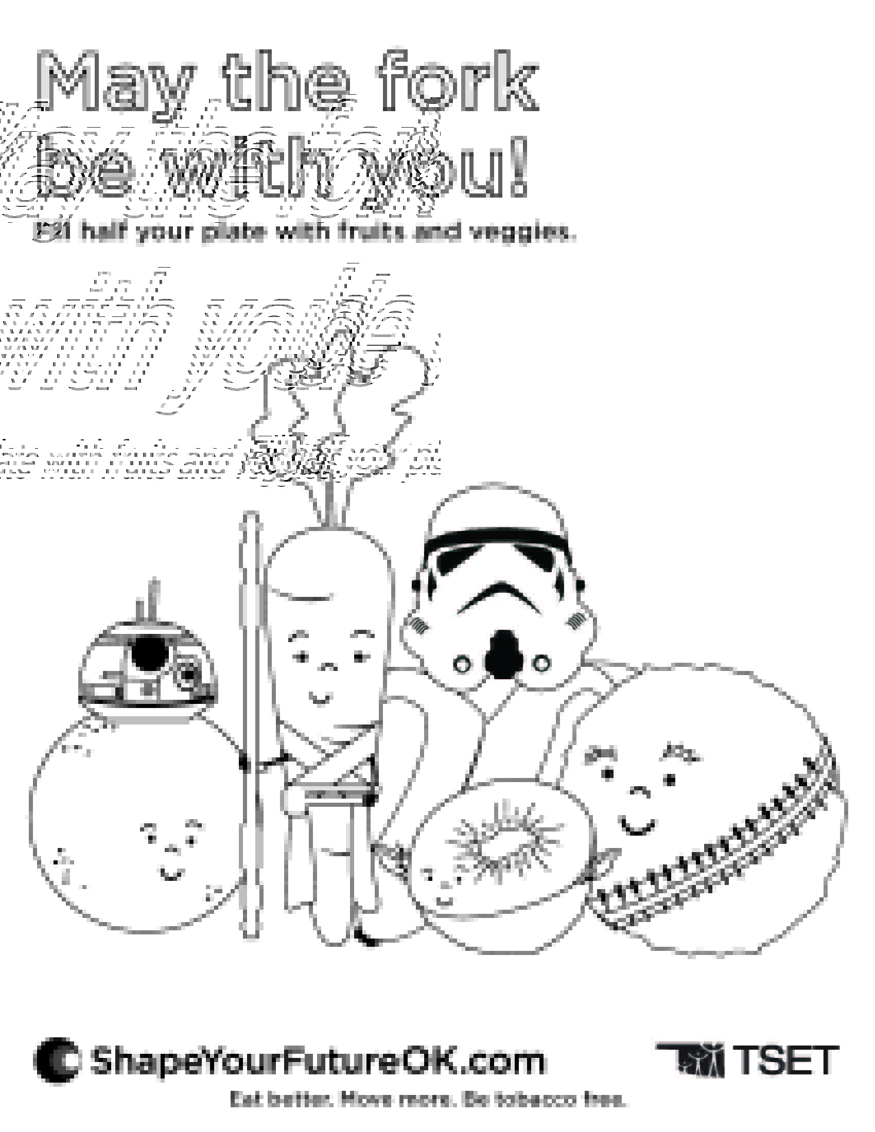 Star wars coloring page shape your future