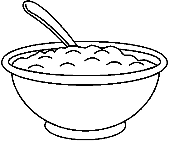 Mashed potatoes clipart black and white dinner clip art